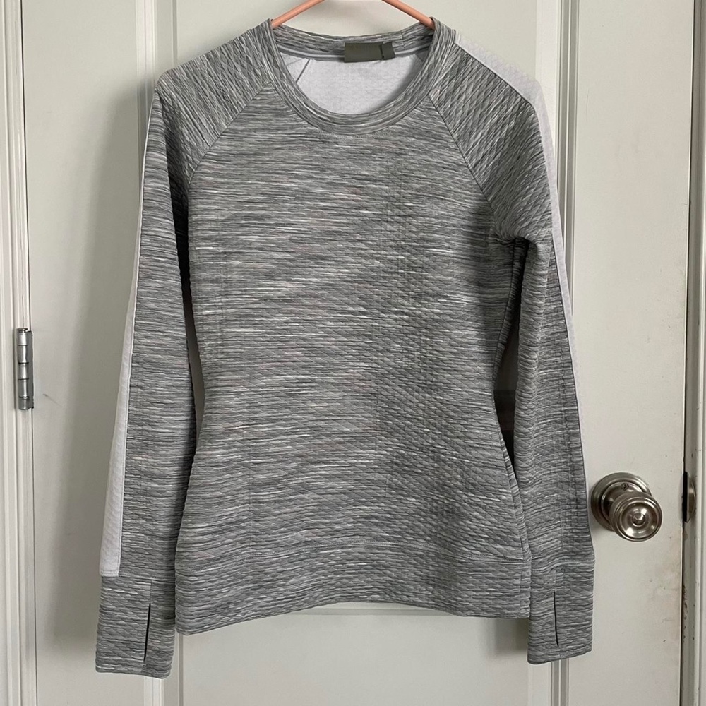Athleta Space Dye Snowscape Long Sleeve Top